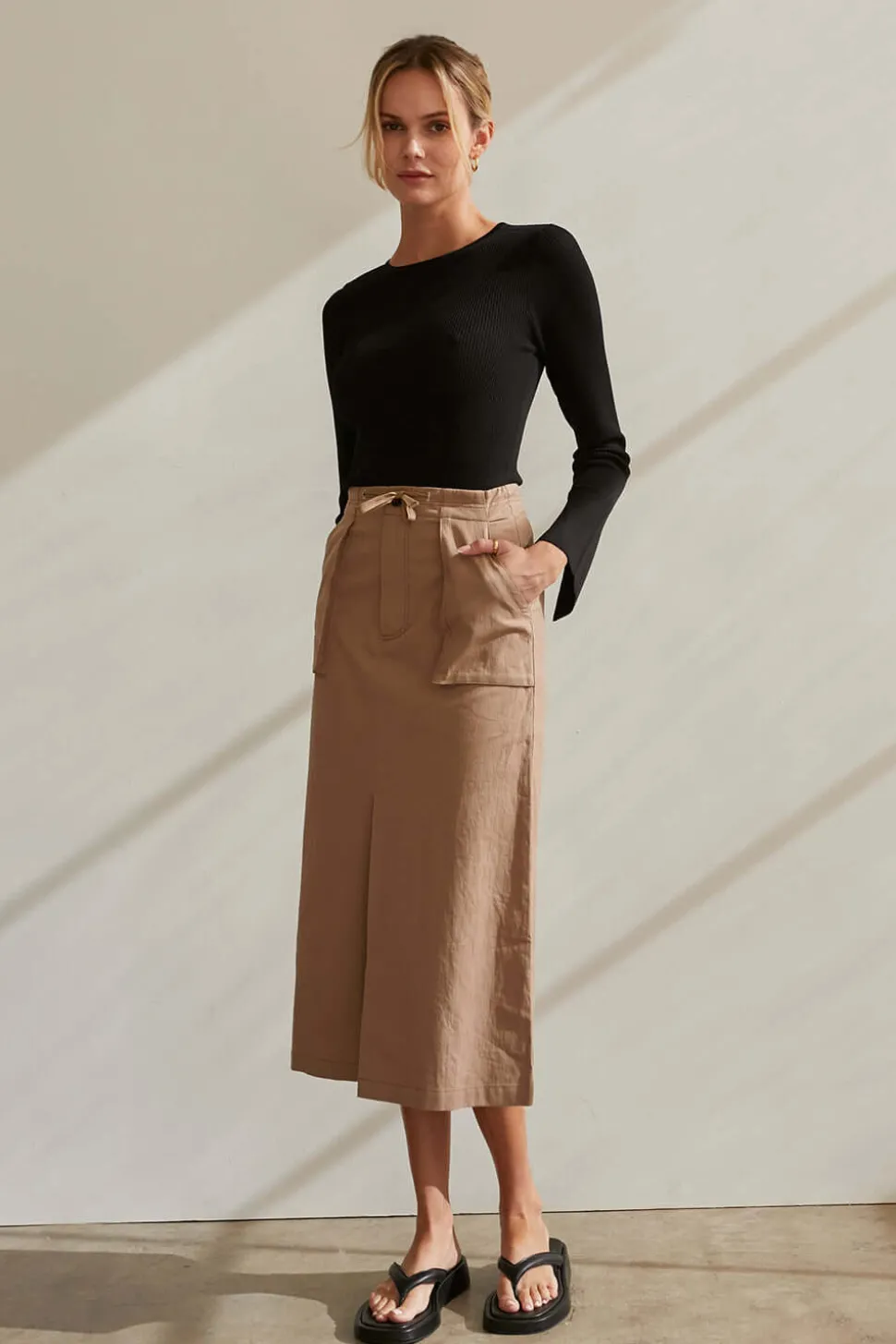 Alice Cotton Midi Skirt