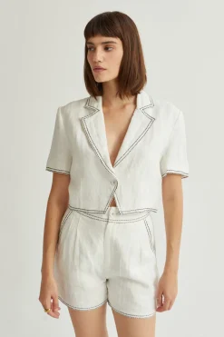 Angela Contrast Stitch Shorts