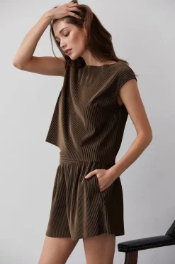 Ari Knit Plisse Set
