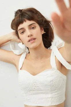 Balia Eyelet Bustier Top