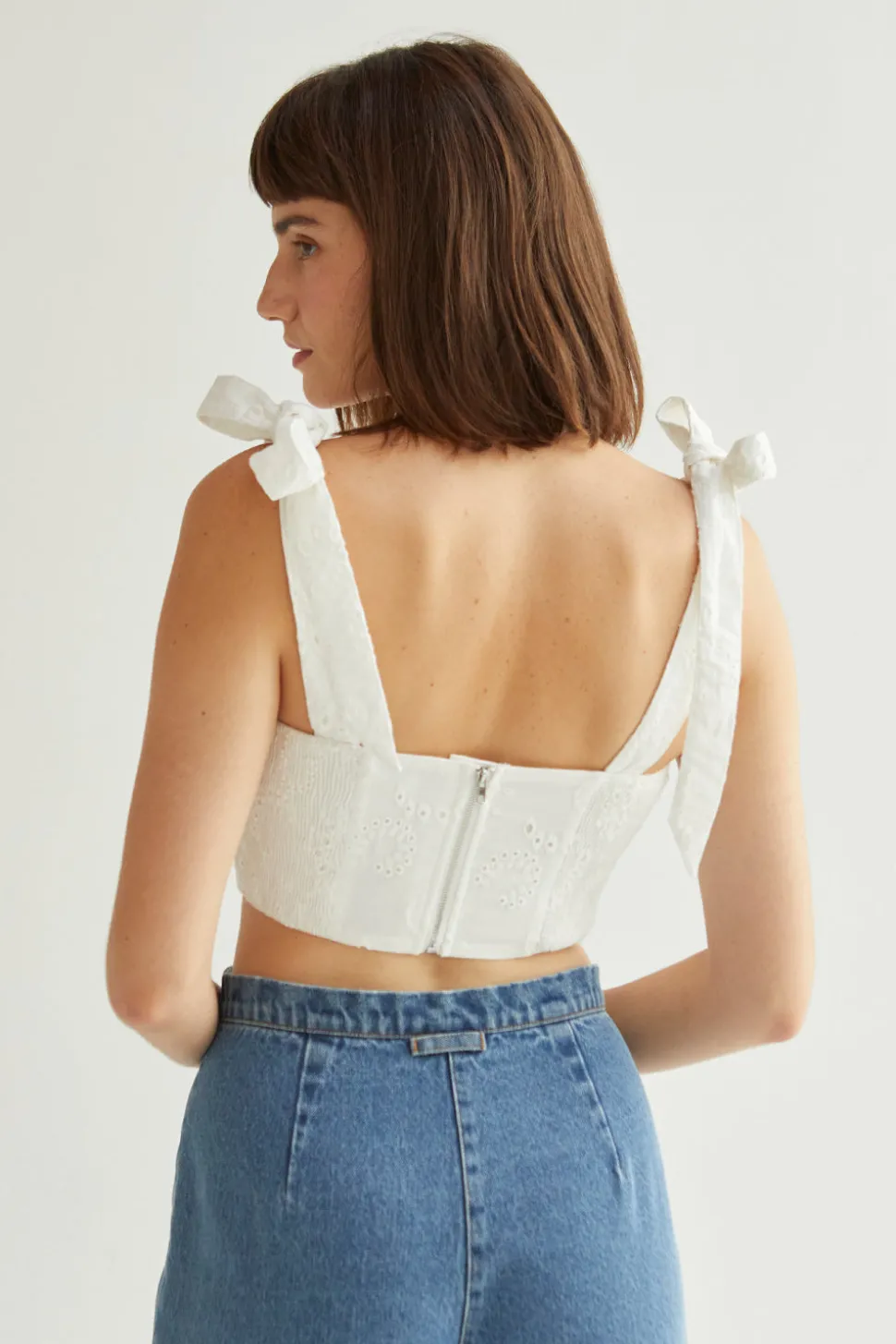Balia Eyelet Bustier Top