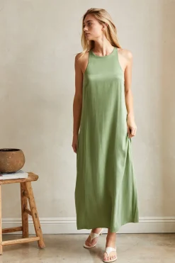 Bona Back Twist Cupro Slip Dress