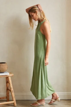 Bona Back Twist Cupro Slip Dress