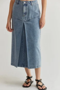 Brielle Denim Midi Skirt