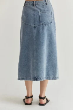 Brielle Denim Midi Skirt