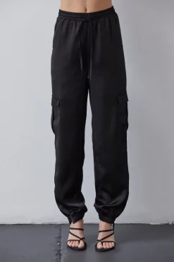 Brooklyn Satin Cargo Joggers