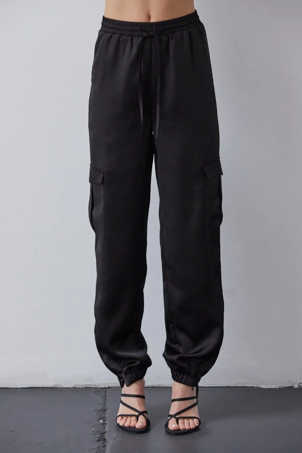 Brooklyn Satin Cargo Joggers