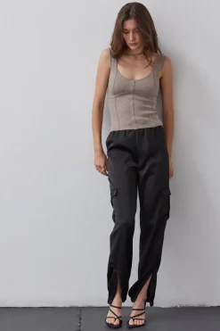 Brooklyn Satin Cargo Joggers