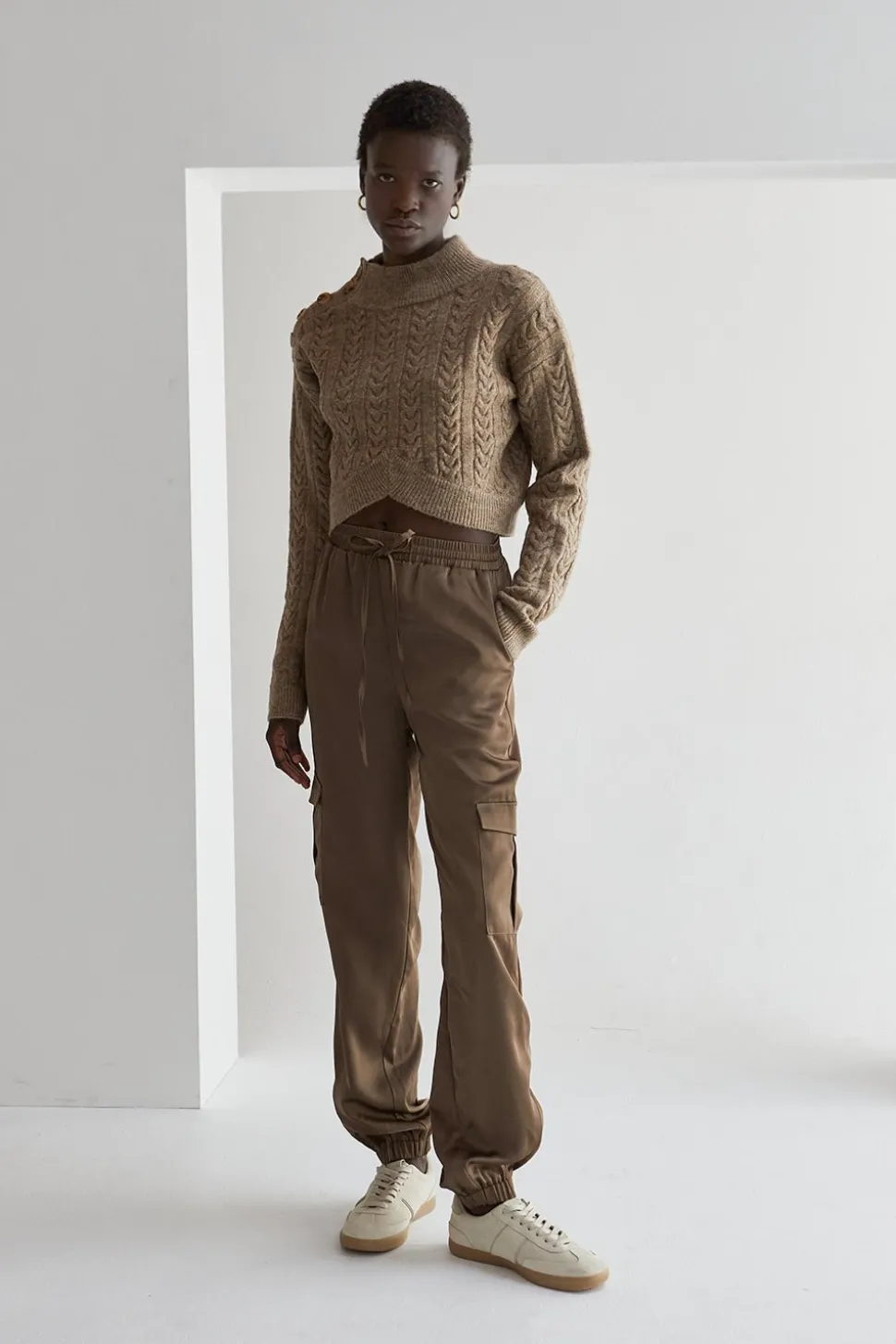 Brooklyn Satin Cargo Joggers