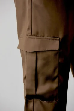 Brooklyn Satin Cargo Joggers