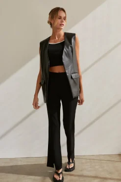 Brooklyn Vegan Leather Vest Jacket
