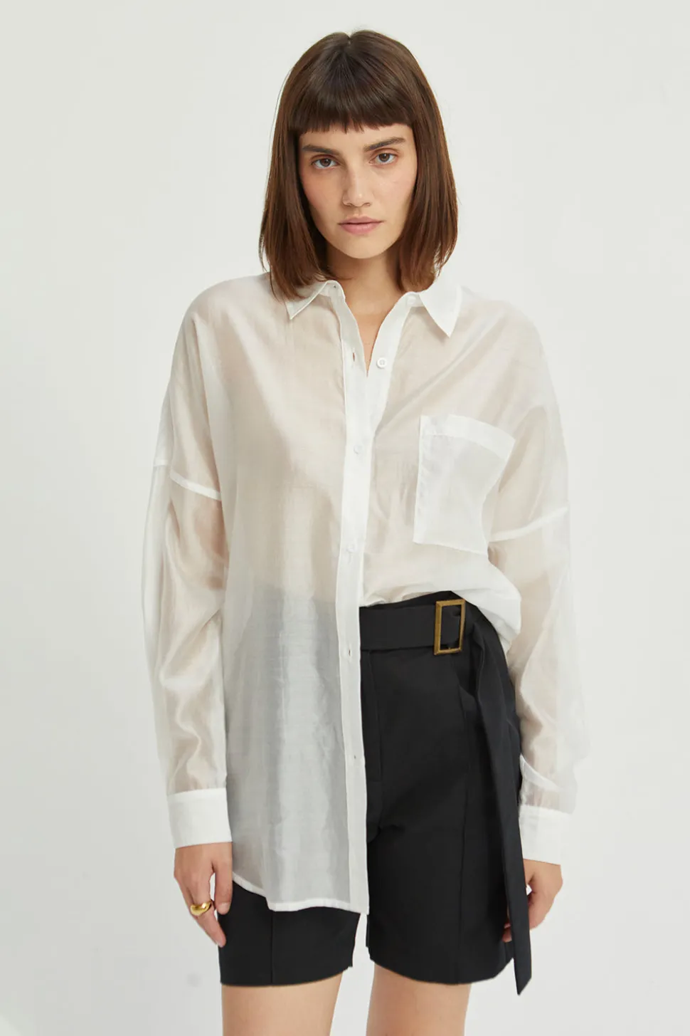 Candice Sheer Button Up Shirt