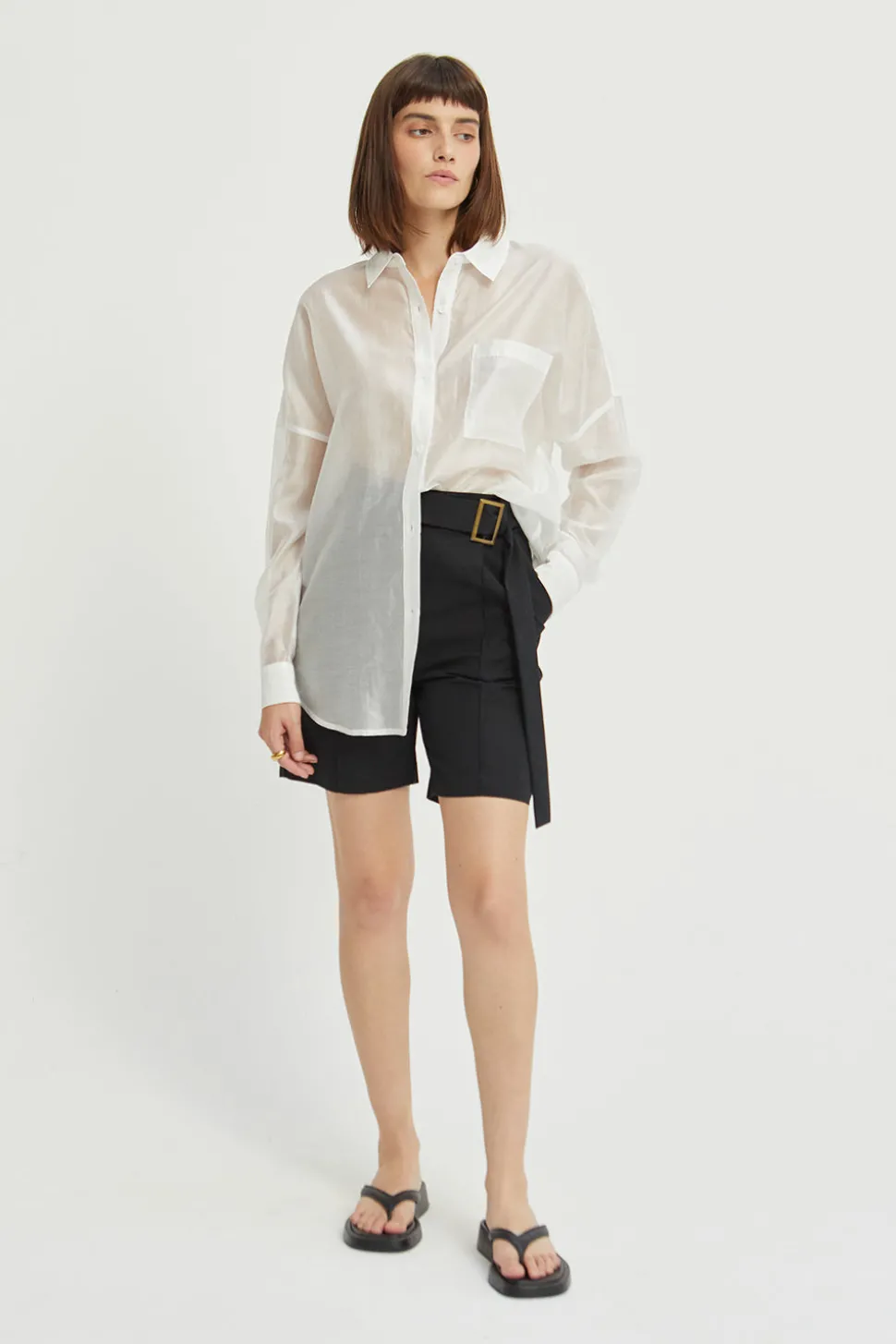 Candice Sheer Button Up Shirt
