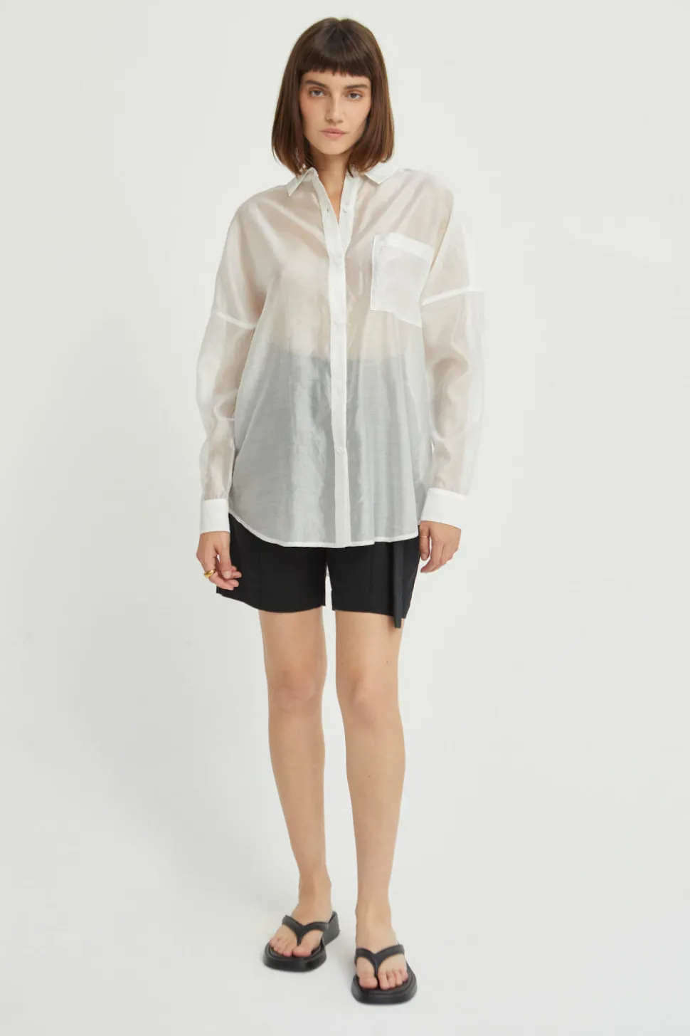 Candice Sheer Button Up Shirt
