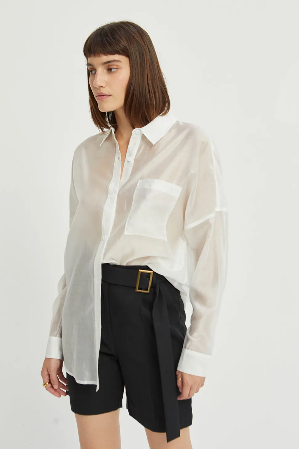 Candice Sheer Button Up Shirt