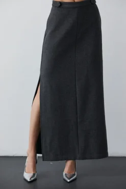 Cecy Wool Blend Maxi Skirt