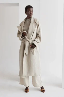 Dakota Wool Blend Wrap Coat