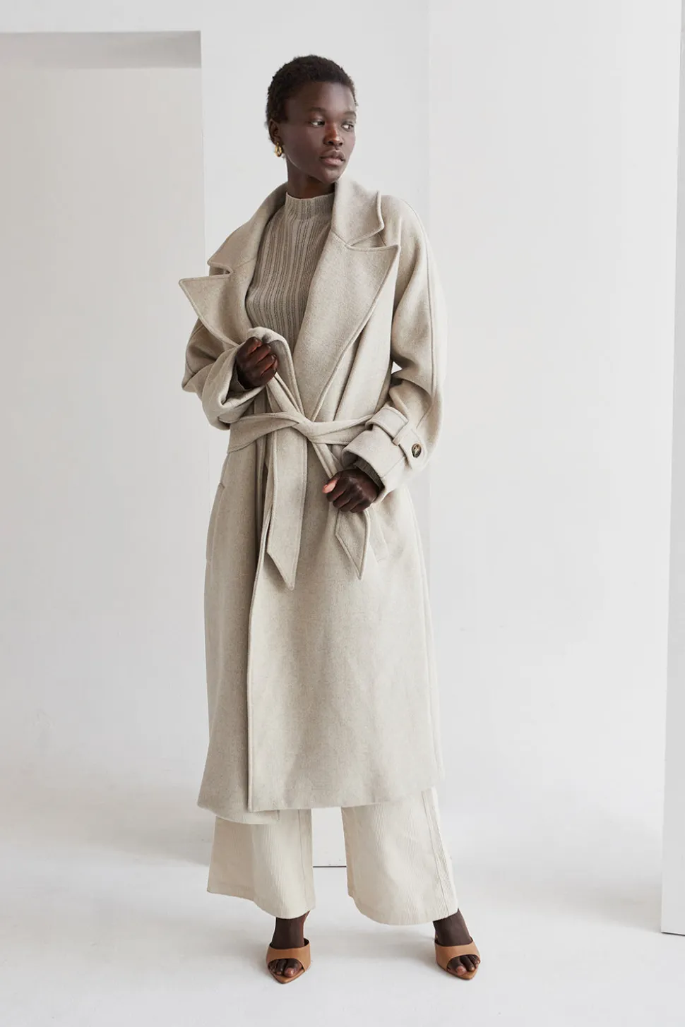 Dakota Wool Blend Wrap Coat