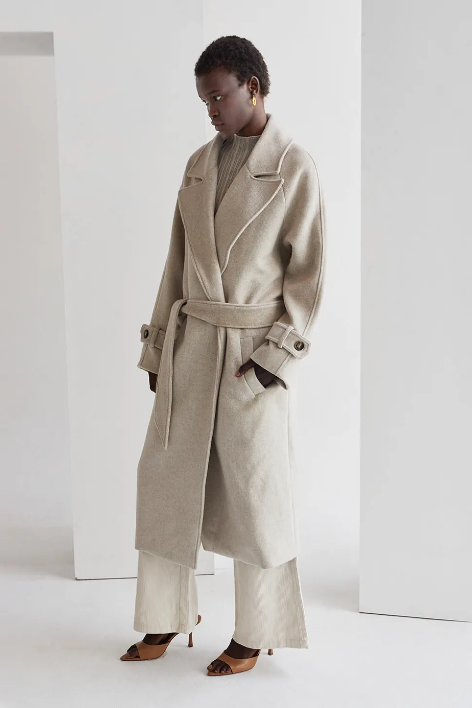 Dakota Wool Blend Wrap Coat