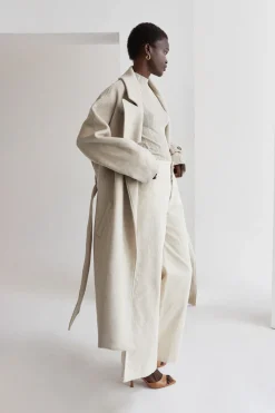Dakota Wool Blend Wrap Coat