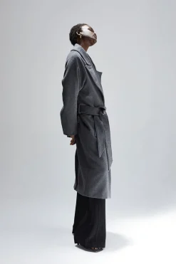 Dakota Wool Blend Wrap Coat