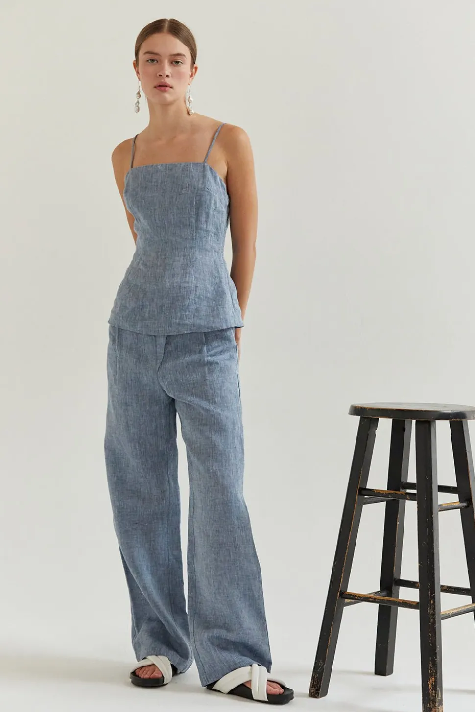 Dani Linen Wide Leg Pants