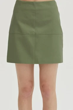 Elon Vegan Leather Mini Skirt