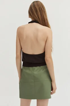 Elon Vegan Leather Mini Skirt
