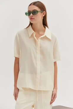 Ember Sheer Button Up Shirt