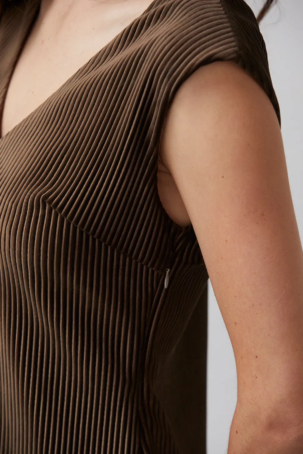 Estelle Knit Plisse Midi Dress