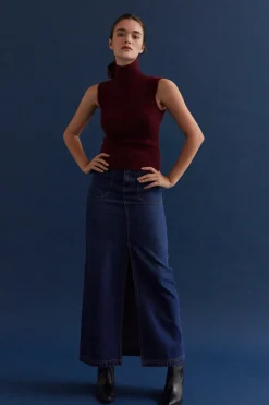Esther Denim Maxi Skirt