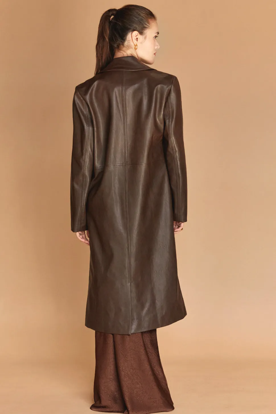 Evani Vegan Leather Coat