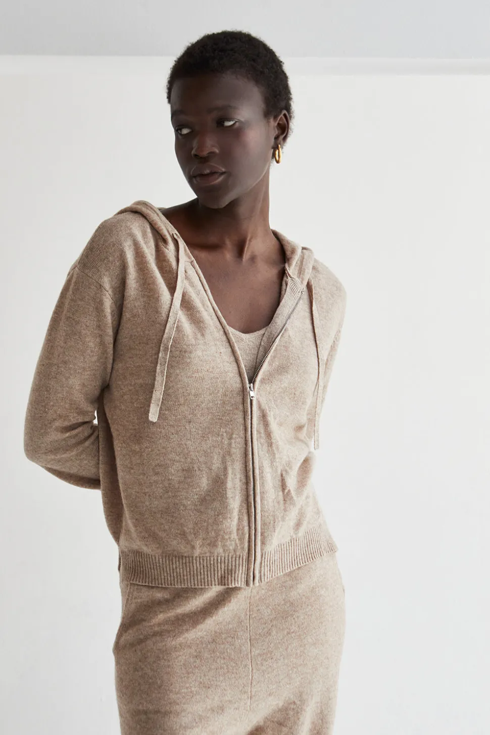 Evelyn Zip-up Sweater and Tank Set