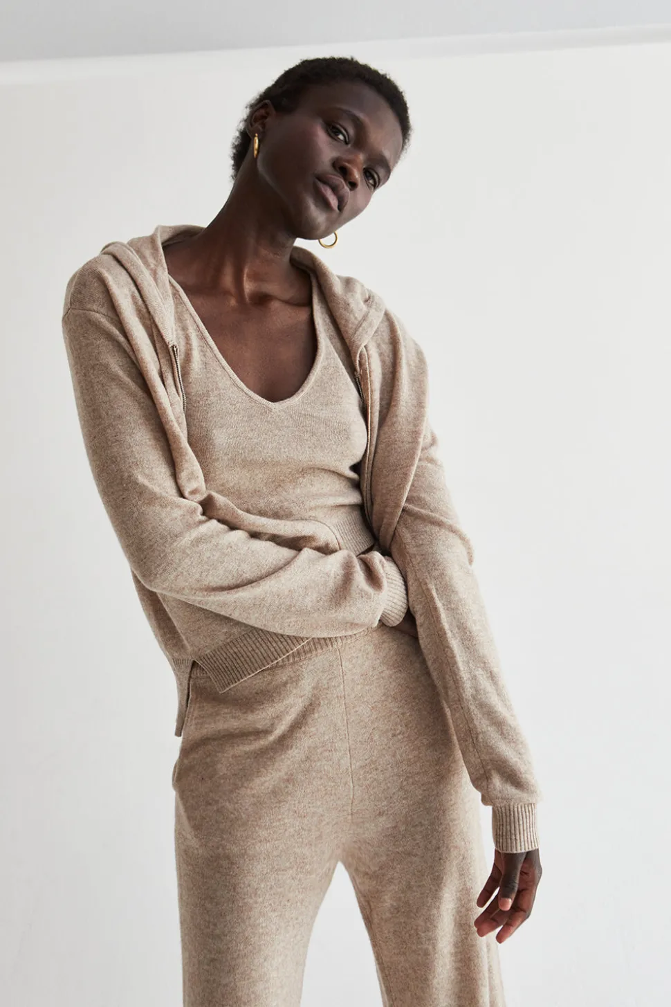Evelyn Zip-up Sweater and Tank Set