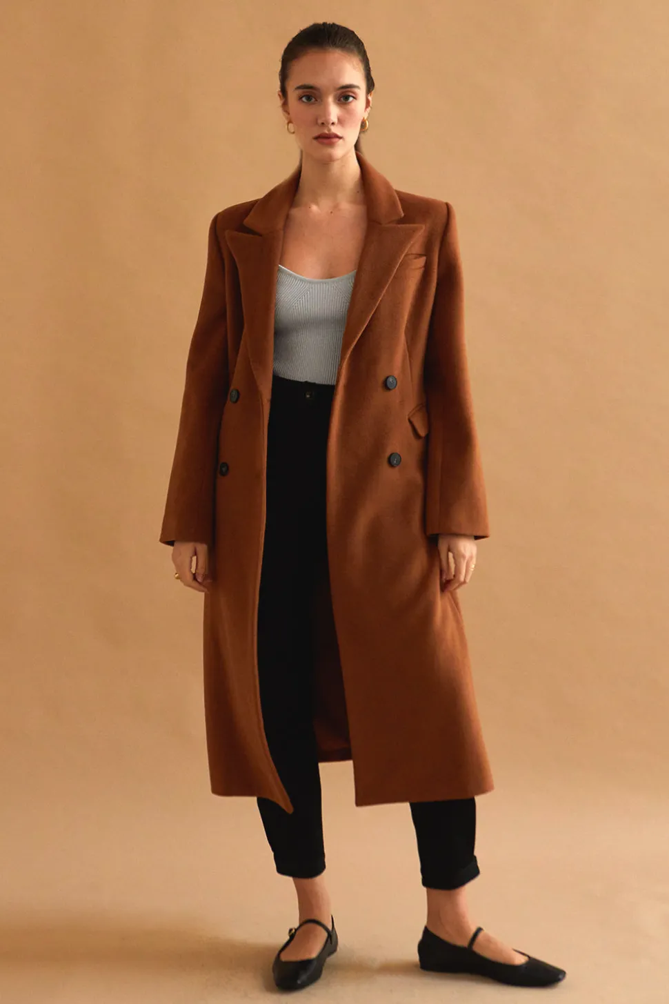 Frances Wool Blend Blazer Coat