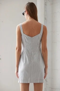 Hailey Pinstripe Mini Dress