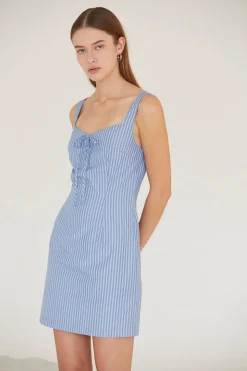 Hailey Pinstripe Mini Dress