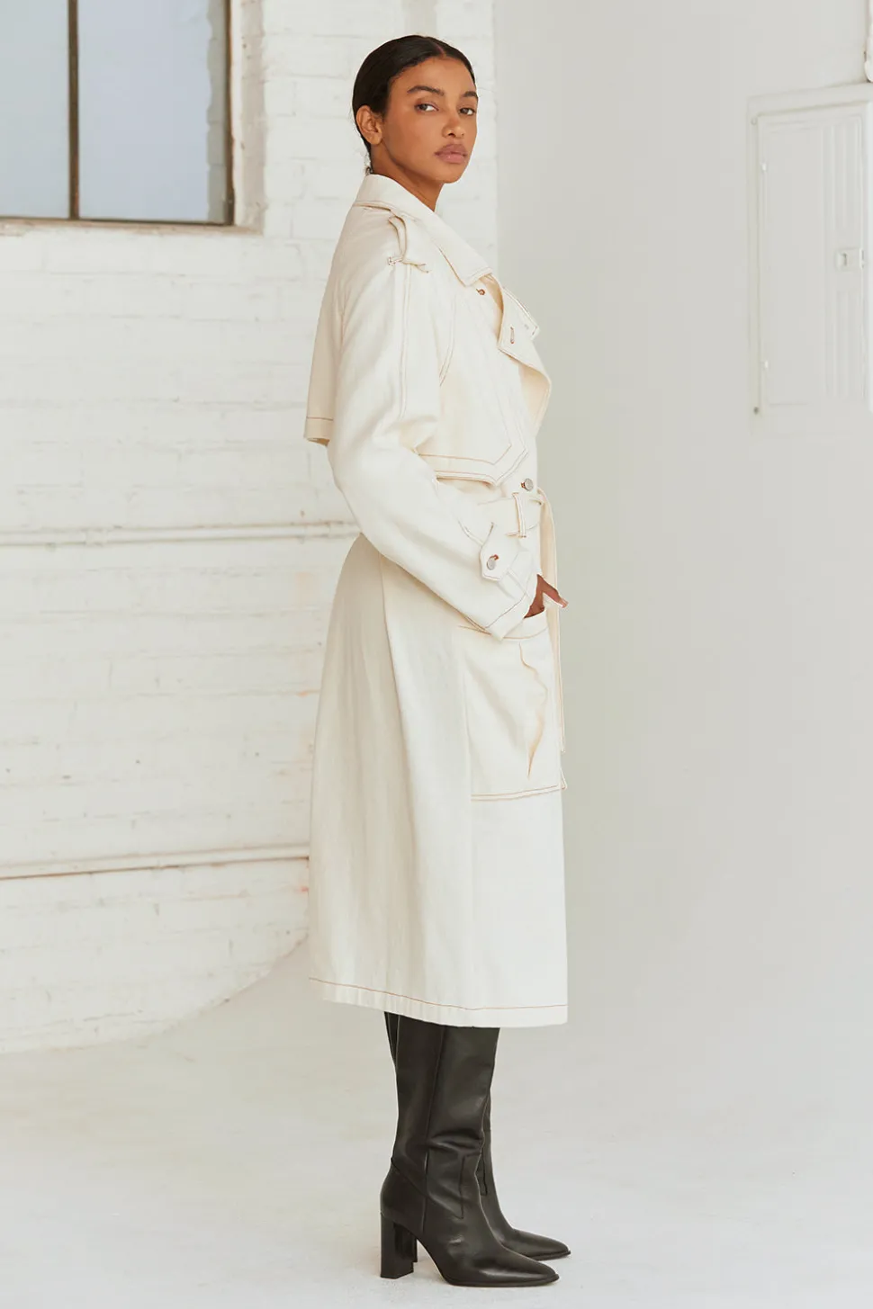 Jacqueline Denim Trench Coat