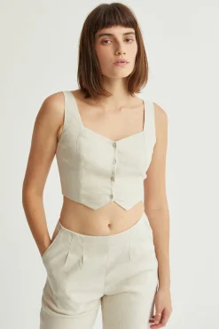 Jazz Linen Vest Top
