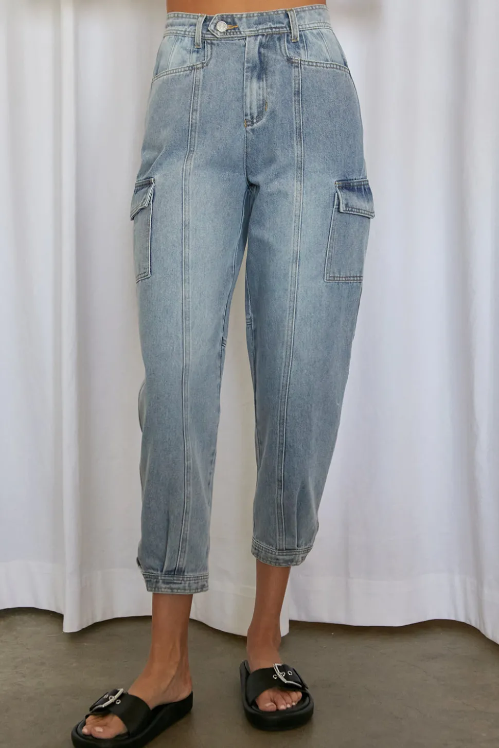 Jenna Denim Cargo Pants