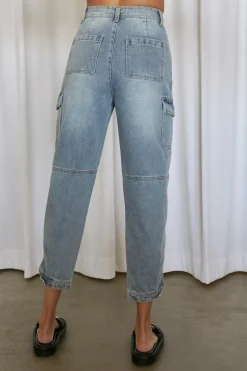 Jenna Denim Cargo Pants
