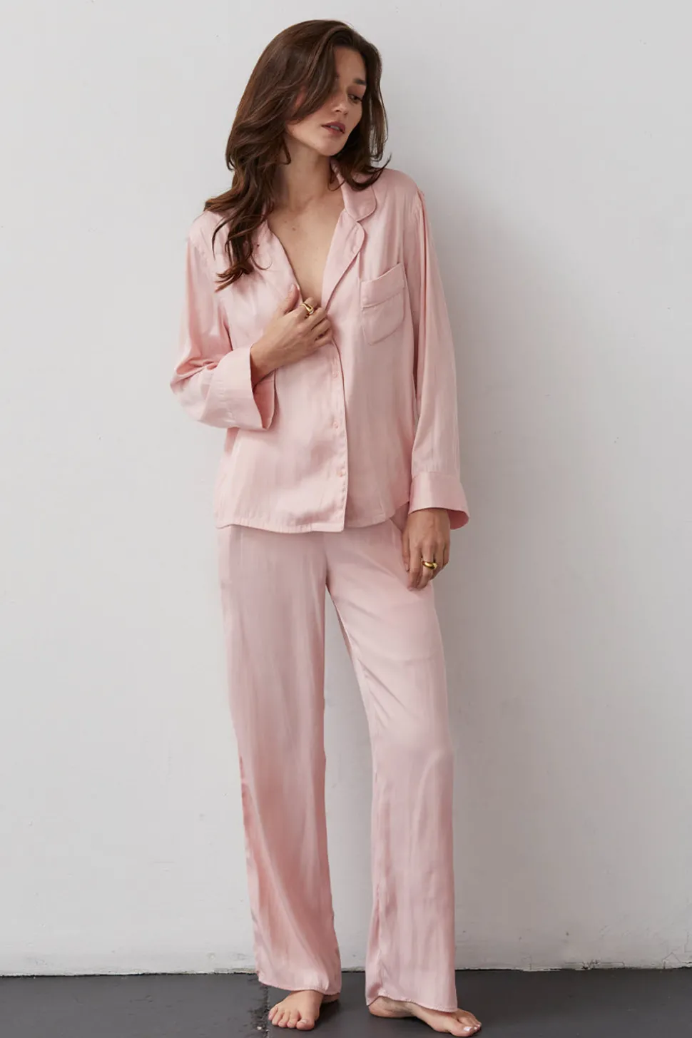 Jexie Silky Satin Pants