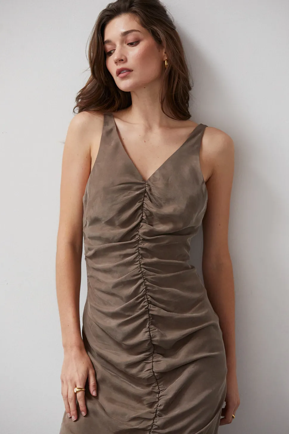 Jossalyn Cupro Midi Dress