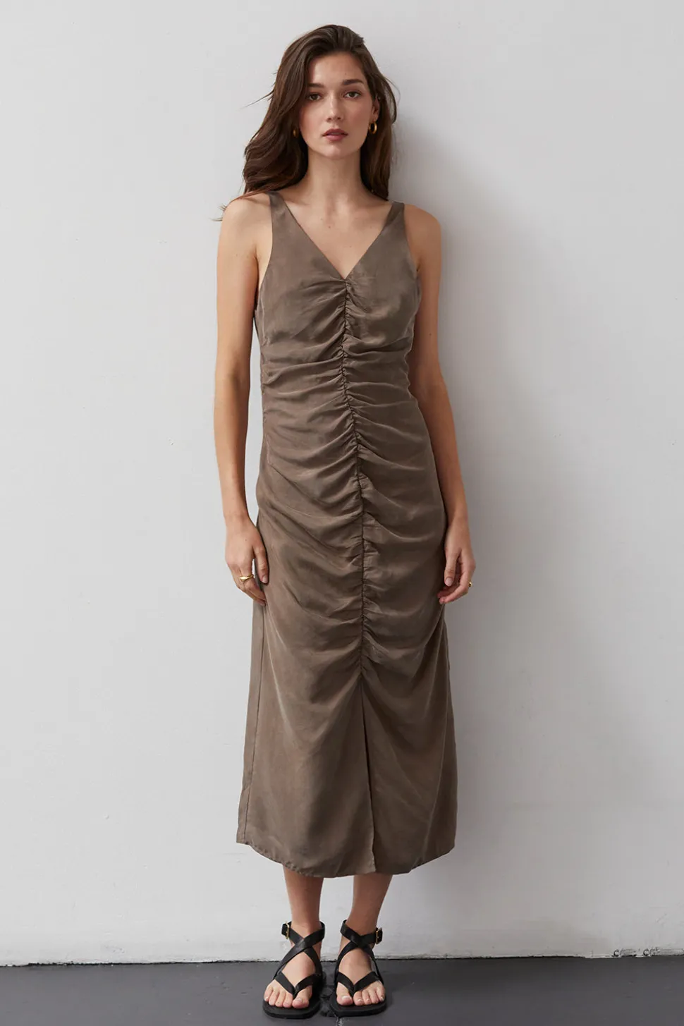Jossalyn Cupro Midi Dress