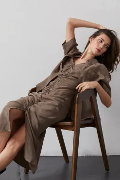 Jossalyn Cupro Midi Dress