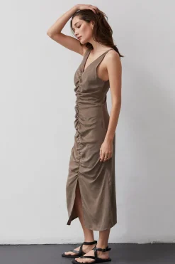 Jossalyn Cupro Midi Dress