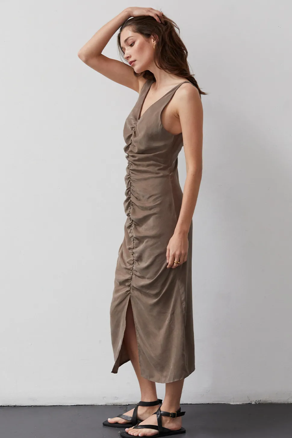 Jossalyn Cupro Midi Dress