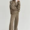 Kai Ribbed Knit Two Piece Sweater Set