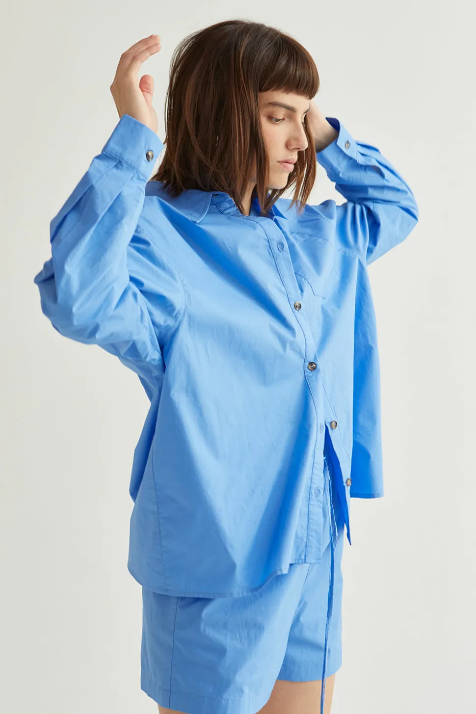 Kaia Cotton Oversized Shirt Set