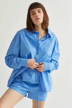 Kaia Cotton Oversized Shirt Set